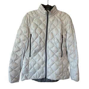Lululemon women's down jacket 12 white insulated quilted full zip pockets